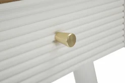 Tavolino da salotto Fridal, 45x32 h62 cm, Bianco e Marrone<Dmora Cheap