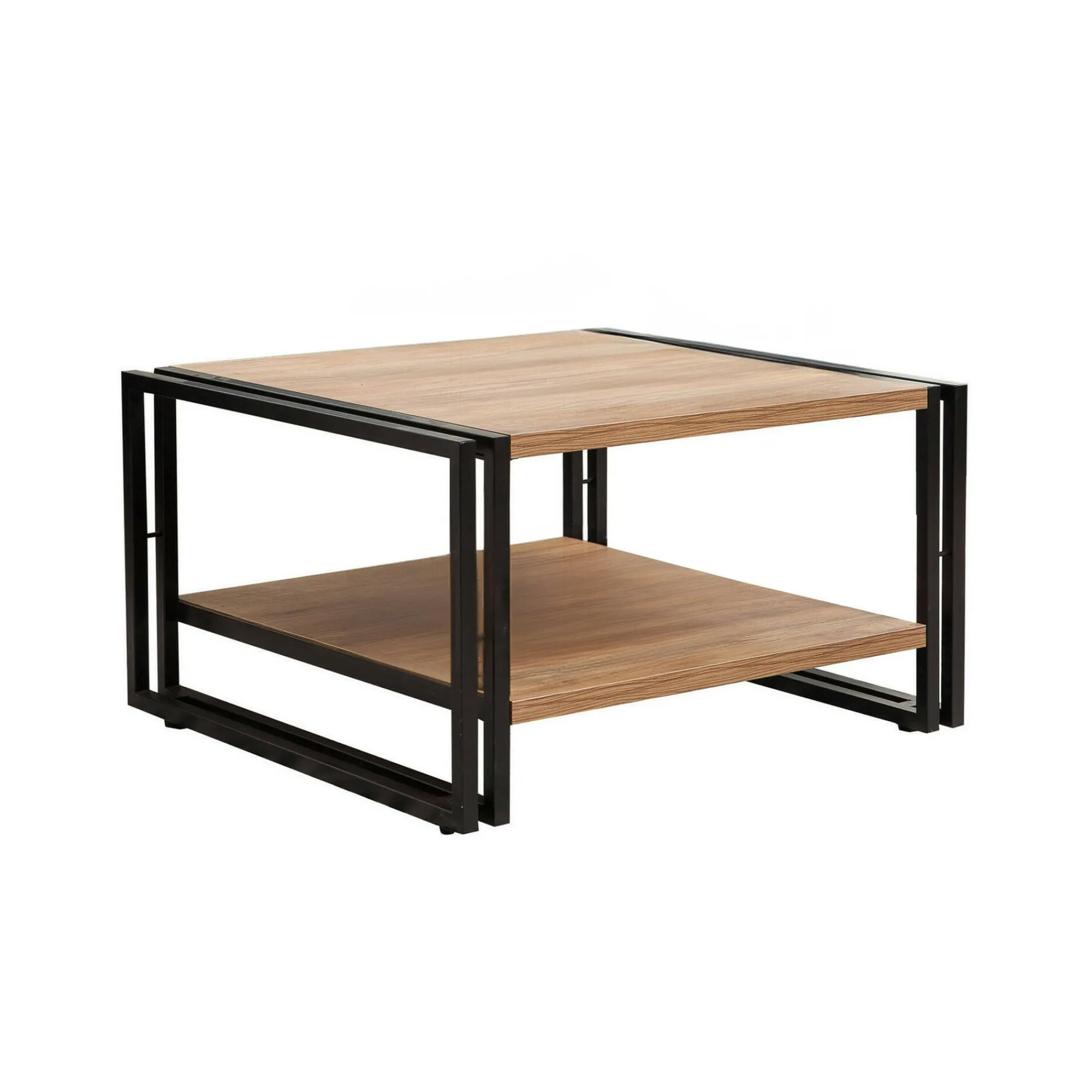 Tavolino da salotto Gioacchina, Quercia e Nero, 70x70h40 cm<Dmora Cheap
