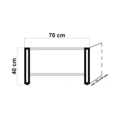 Tavolino da salotto Gioacchina, Quercia e Nero, 70x70h40 cm<Dmora Cheap