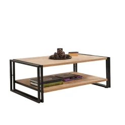 Tavolino da salotto Gioacchina, Quercia e Nero, 110x70h40 cm<Dmora Flash Sale