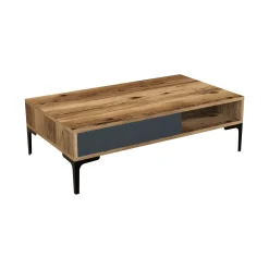Tavolino da salotto Gru, 105x60h33 cm, Noce e Antracite<Dmora Best