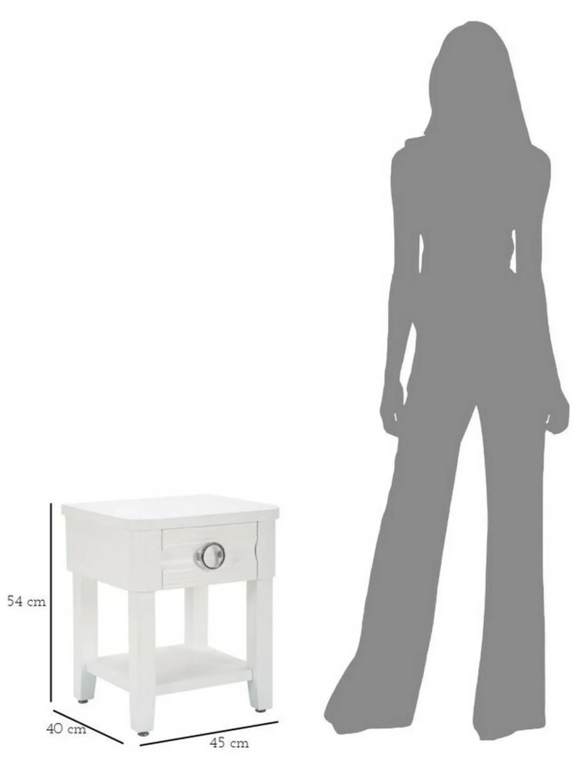 Tavolino da salotto Guru, 45x40 h54 cm,<Dmora Outlet