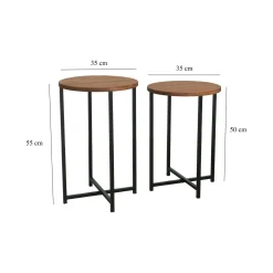 Tavolino da salotto Gwenllian, 70x35h55 cm,<Dmora Best