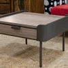 Tavolino da salotto Icona, 60x60 h41 cm, Grigio e Marrone<Dmora Online