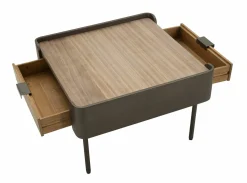 Tavolino da salotto Icona, 60x60 h41 cm, Grigio e Marrone<Dmora Online