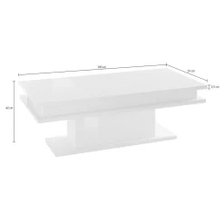 Tavolino da salotto Iside, 100x55h42 cm,<Dmora Sale