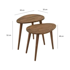 Tavolino da salotto Janequeo, 50x33h52 cm,<Dmora Fashion