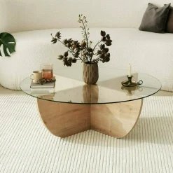 Tavolino da salotto Jolanda, 90x90h30 cm,<Dmora Store