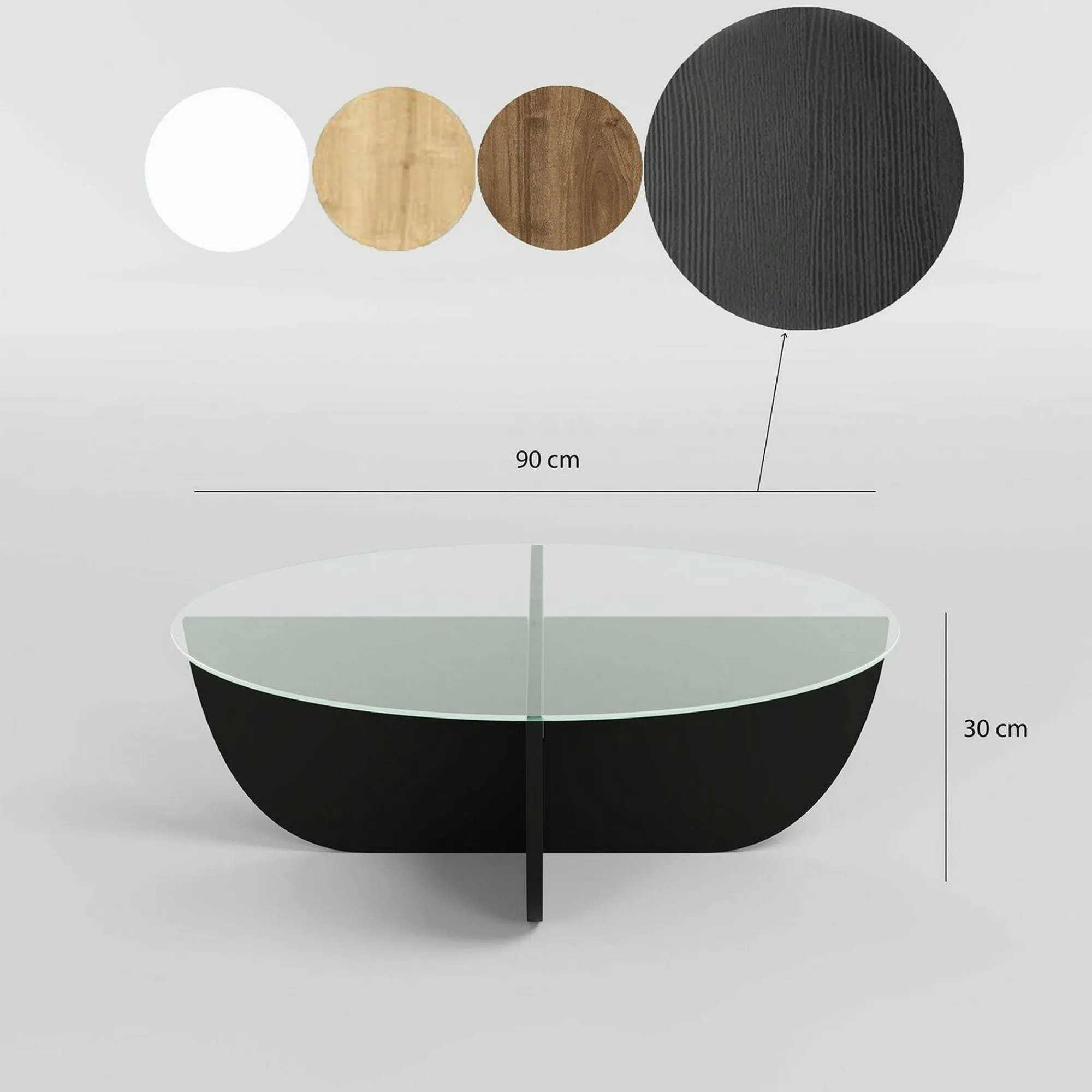 Tavolino da salotto Jolanda, 90x90h30 cm,<Dmora Fashion