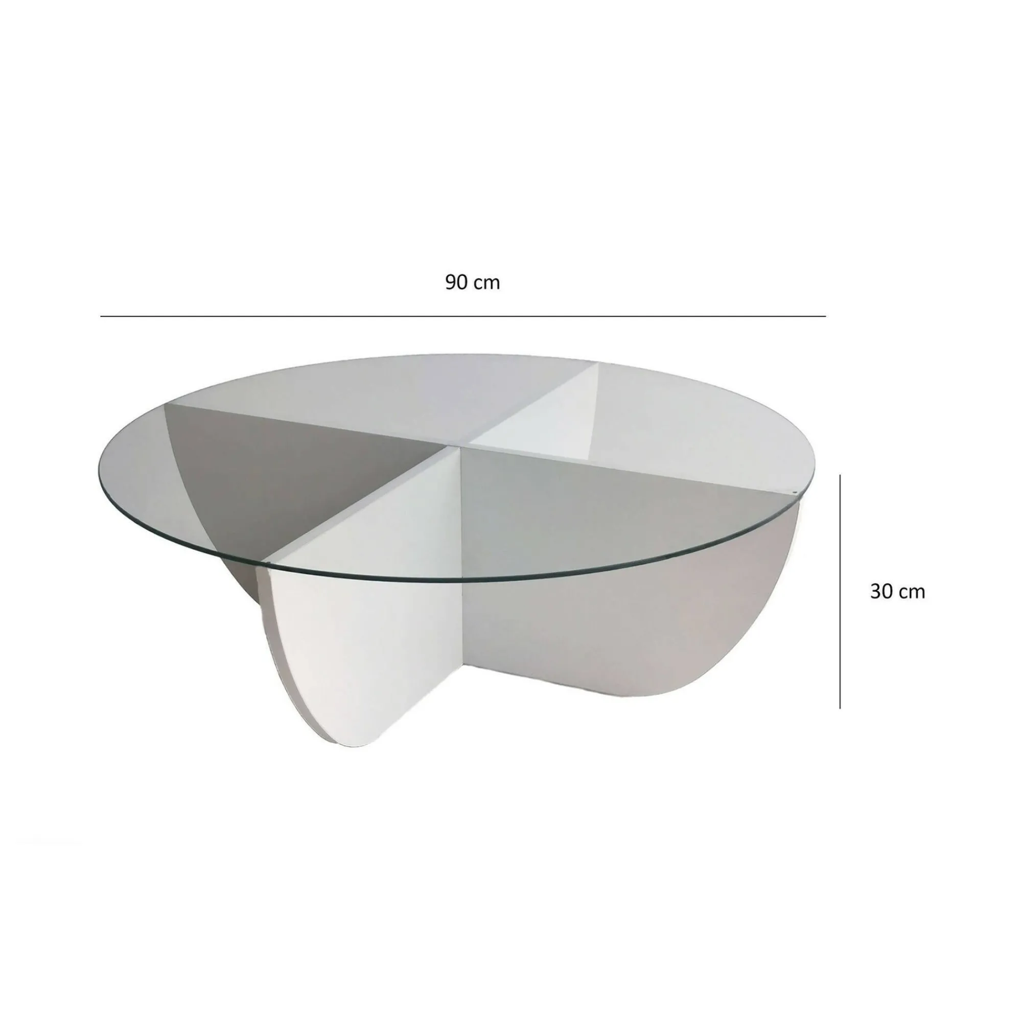 Tavolino da salotto Jolanda, 90x90h30 cm,<Dmora Shop