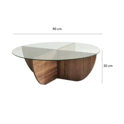 Tavolino da salotto Jolanda, 90x90h30 cm,<Dmora Sale