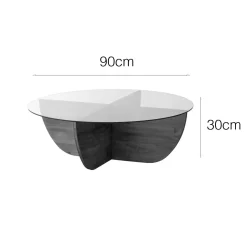 Tavolino da salotto Jolanda, 90x90h30 cm,<Dmora Discount