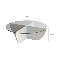 Tavolino da salotto Jolanda, 90x90h30 cm,<Dmora Store