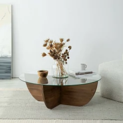 Tavolino da salotto Jolanda, 90x90h30 cm,<Dmora Discount