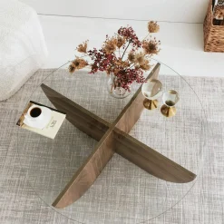 Tavolino da salotto Jolanda, 90x90h30 cm,<Dmora Sale