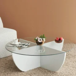 Tavolino da salotto Jolanda, 90x90h30 cm,<Dmora Shop