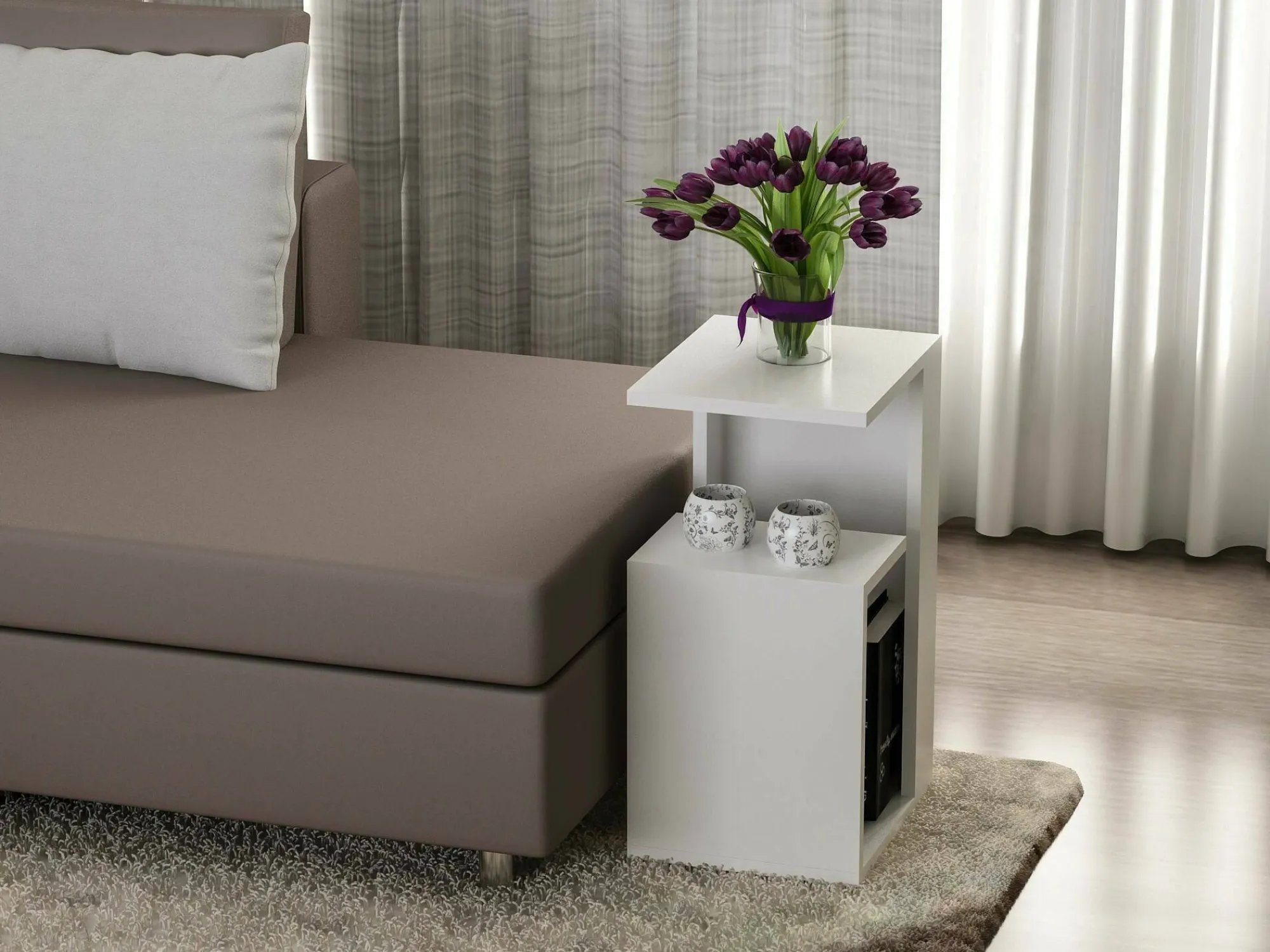 Tavolino da salotto Karnot, 35x30h60 cm,<Dmora Cheap