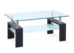 Tavolino da salotto Kenzingen, Tavolo basso da caffè, Portariviste per divano, Ripiano da soggiorno, 100x60 h45 cm,<Dmora New