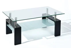 Tavolino da salotto Kenzingen, Tavolo basso da caffè, Portariviste per divano, Ripiano da soggiorno, 100x60 h45 cm,<Dmora New