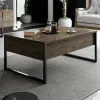Tavolino da salotto Lavinia, 90x60h40 cm, Noce e Nero<Dmora Cheap