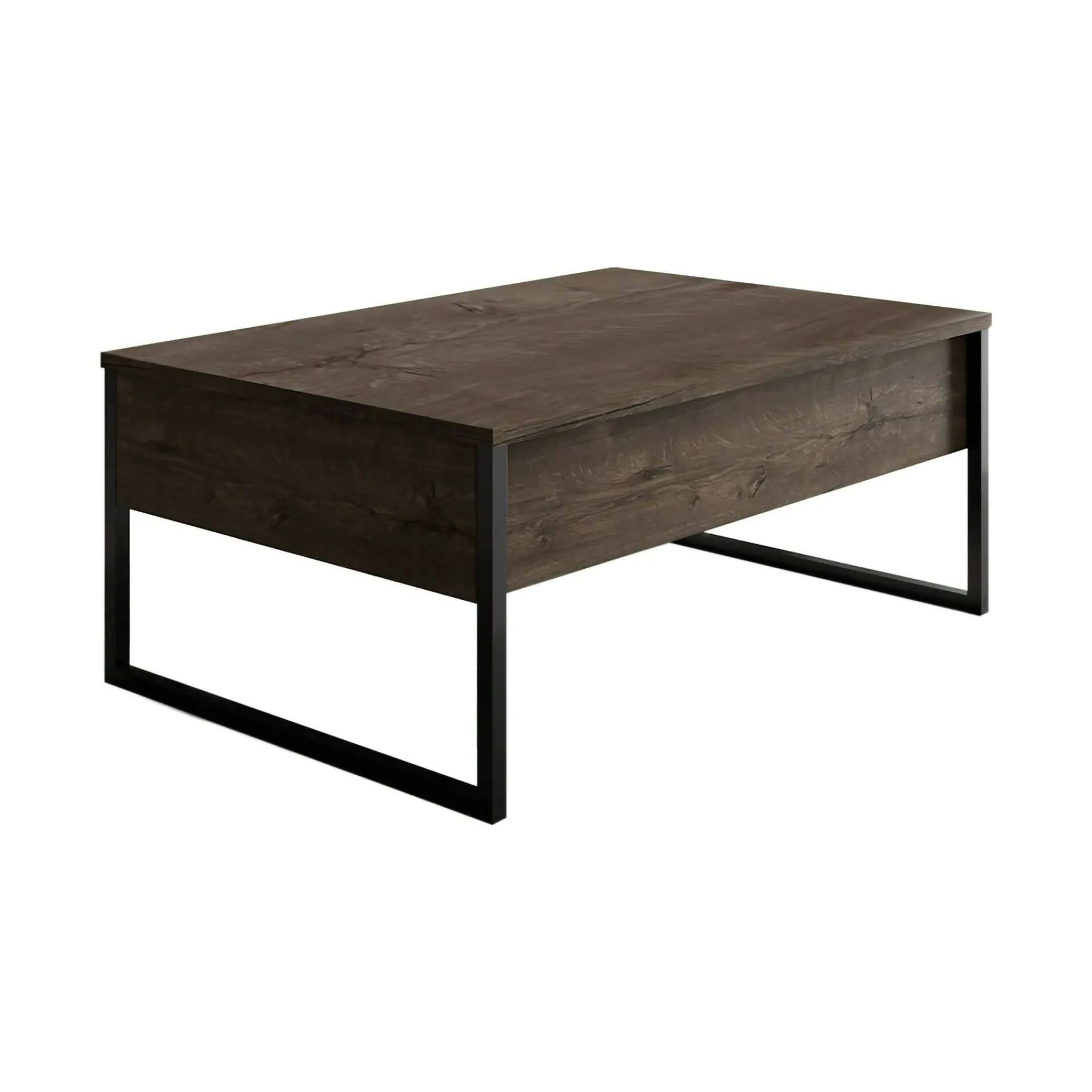Tavolino da salotto Lavinia, 90x60h40 cm, Noce e Nero<Dmora Cheap