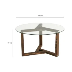 Tavolino da salotto Luigia, 75x75h40 cm,<Dmora Cheap