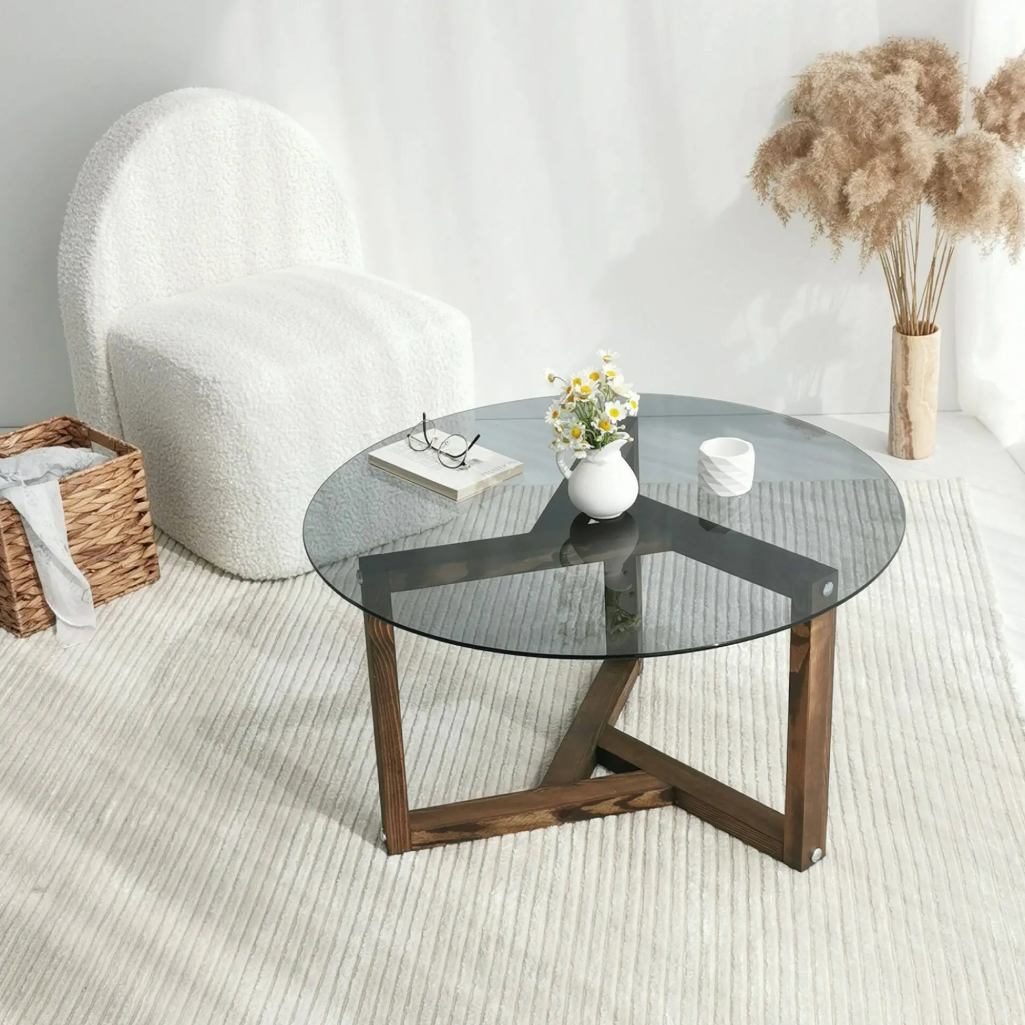 Tavolino da salotto Luigia, 75x75h40 cm,<Dmora Online