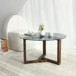 Tavolino da salotto Luigia, 75x75h40 cm,<Dmora Online