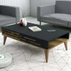 Tavolino da salotto Mansuk, 105x35h60 cm, Noce e Antracite<Dmora Shop