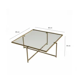 Tavolino da salotto Mascate, 85x85h35 cm,<Dmora Store