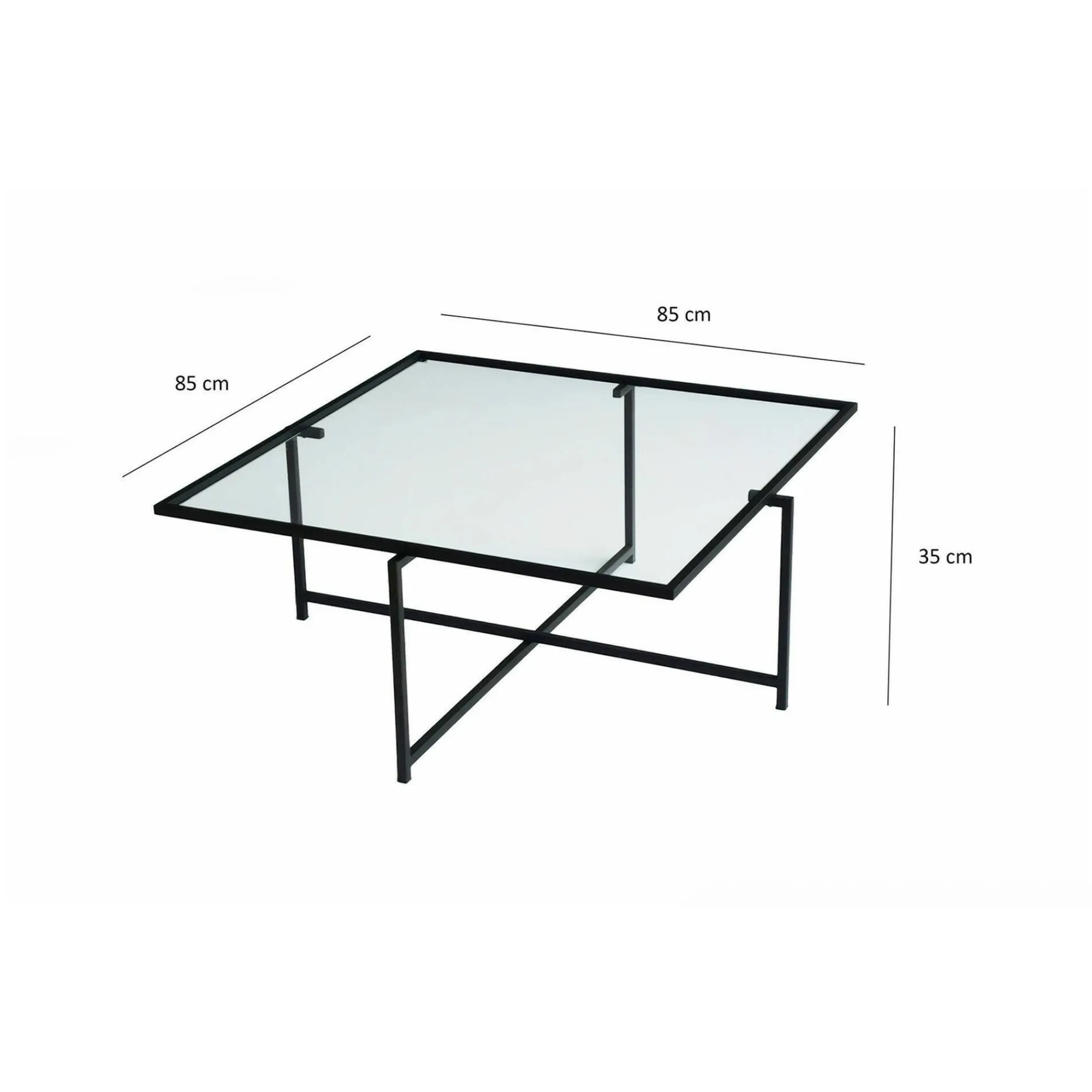 Tavolino da salotto Mascate, 85x85h35 cm,<Dmora Hot