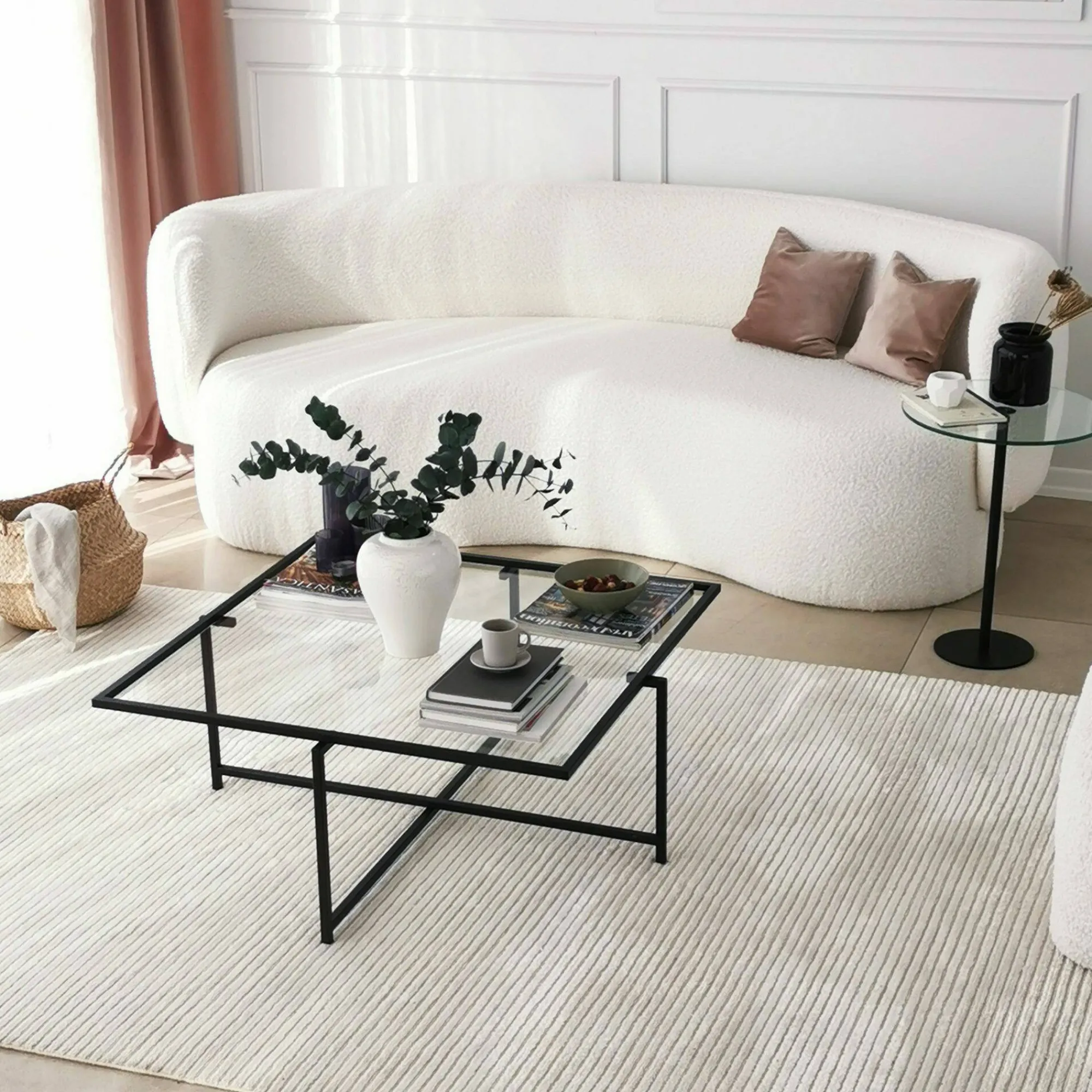Tavolino da salotto Mascate, 85x85h35 cm,<Dmora Hot