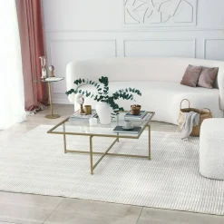 Tavolino da salotto Mascate, 85x85h35 cm,<Dmora Store