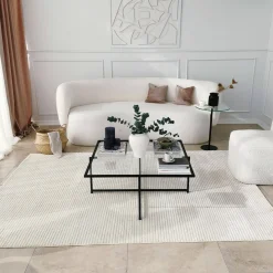 Tavolino da salotto Mascate, 85x85h35 cm,<Dmora Hot