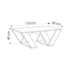 Tavolino da salotto Mercedes, 110x60h40 cm,<Dmora Cheap