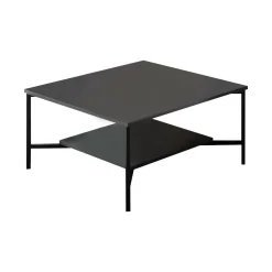 Tavolino da salotto Mia, 80x80h40 cm, Antracite e Nero<Dmora Fashion