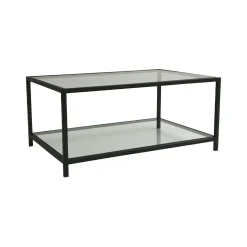 Tavolino da salotto Mina, 90x60h40 cm, Tortora e Nero<Dmora Flash Sale