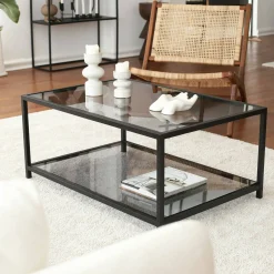 Tavolino da salotto Mina, 90x60h40 cm,<Dmora Flash Sale