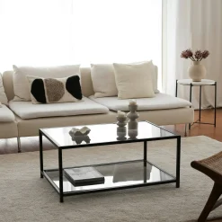 Tavolino da salotto Mina, 90x60h40 cm,<Dmora Flash Sale