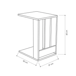 Tavolino da salotto Muifa, 37x45 h60 cm,<Dmora Outlet