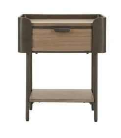 Tavolino da salotto Muse, 51x41 h60 cm, Grigio e Marrone<Dmora Clearance