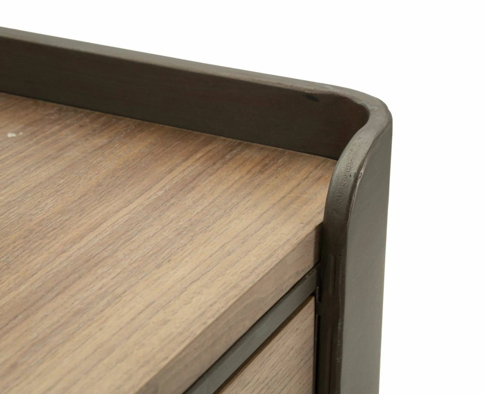 Tavolino da salotto Muse, 51x41 h60 cm, Grigio e Marrone<Dmora Clearance