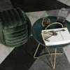 Tavolino da salotto Nigra, 45x45 h59 cm, Verde e Oro<Dmora Flash Sale