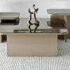 Tavolino da salotto Nuummite, 80x80h40 cm, Tortora e Fumè<Dmora Best Sale