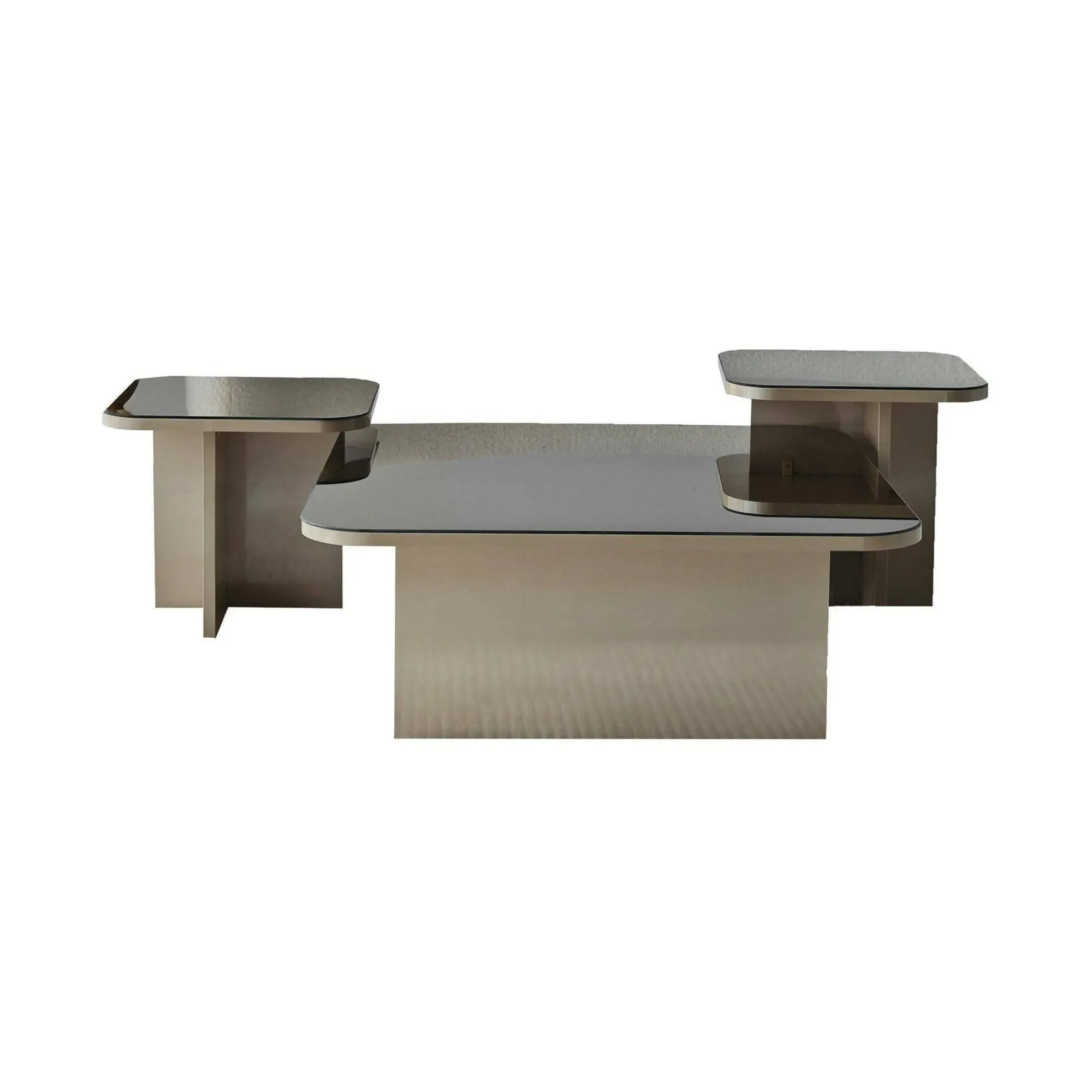 Tavolino da salotto Nuummite, 80x80h40 cm, Tortora e Fumè<Dmora Best Sale