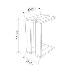 Tavolino da salotto Orione, 30x40h57 cm,<Dmora Outlet