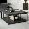 Tavolino da salotto Raiden, 90x90h40 cm, Antracite e Nero<Dmora Best Sale