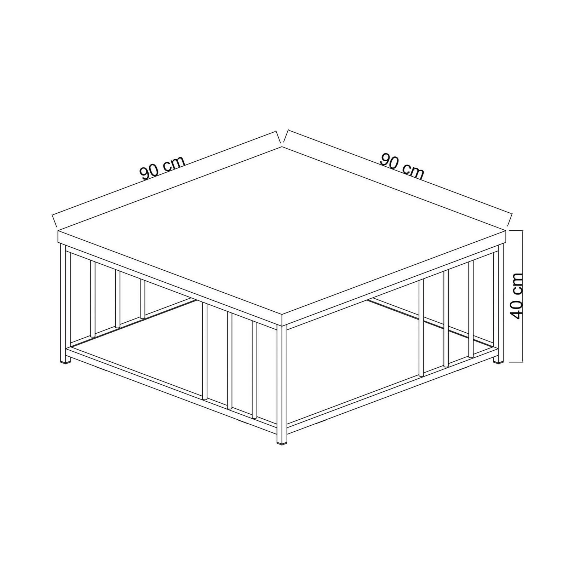 Tavolino da salotto Raiden, 90x39h40 cm, Bianco e Oro<Dmora Outlet