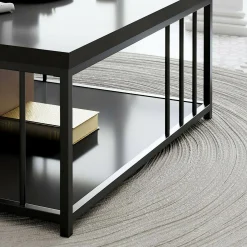 Tavolino da salotto Raiden, 90x90h40 cm, Antracite e Nero<Dmora Best Sale