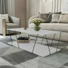 Tavolino da salotto Sarika, 120x50h30 cm, Bianco e Nero<Dmora Store